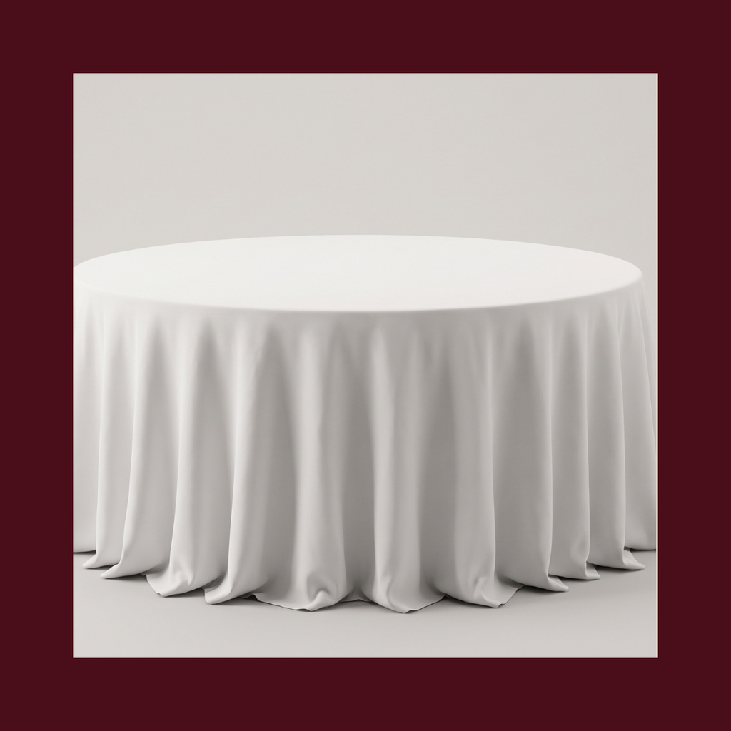 [ASC-ROUND TABELCLOTH - WHITE180] ROUND TABELCLOTH - WHITE180